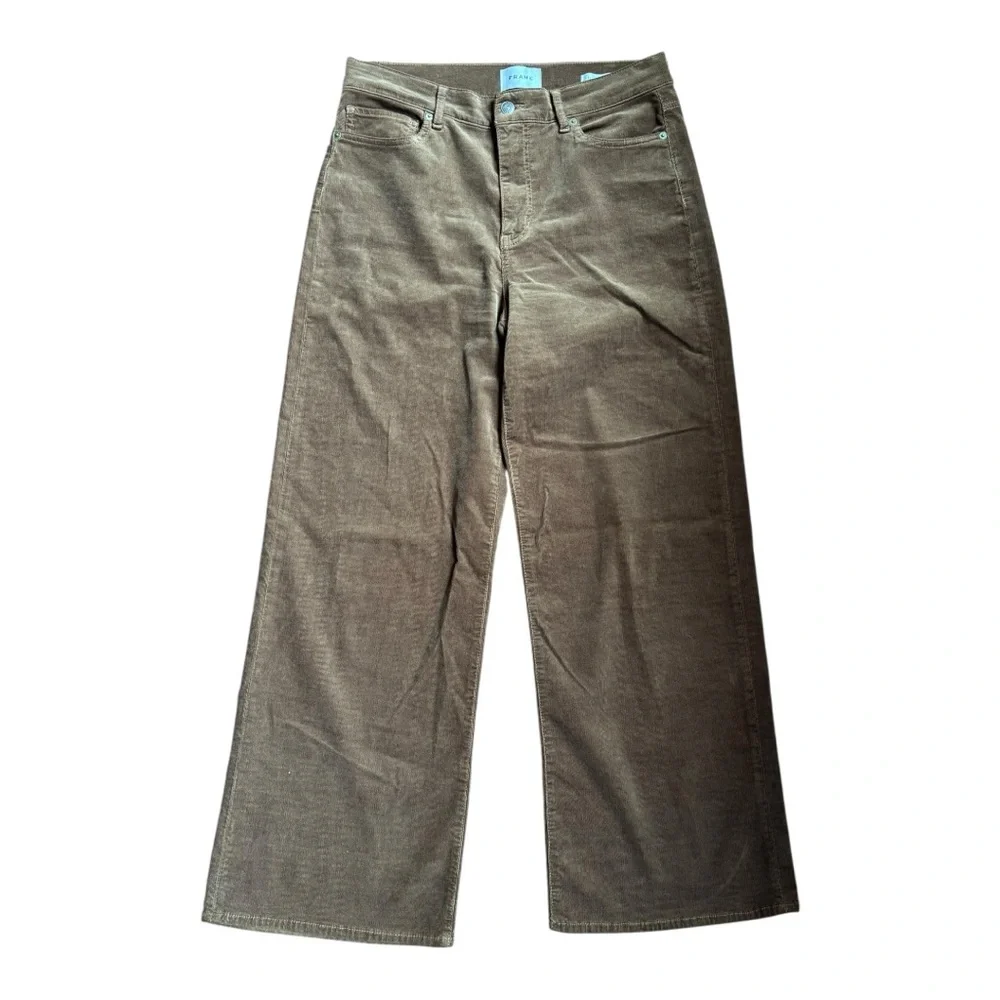 Frame Le Slim Palazzo Pants Corduroy Pant in Toast Size 31 - Picture 8 of 9